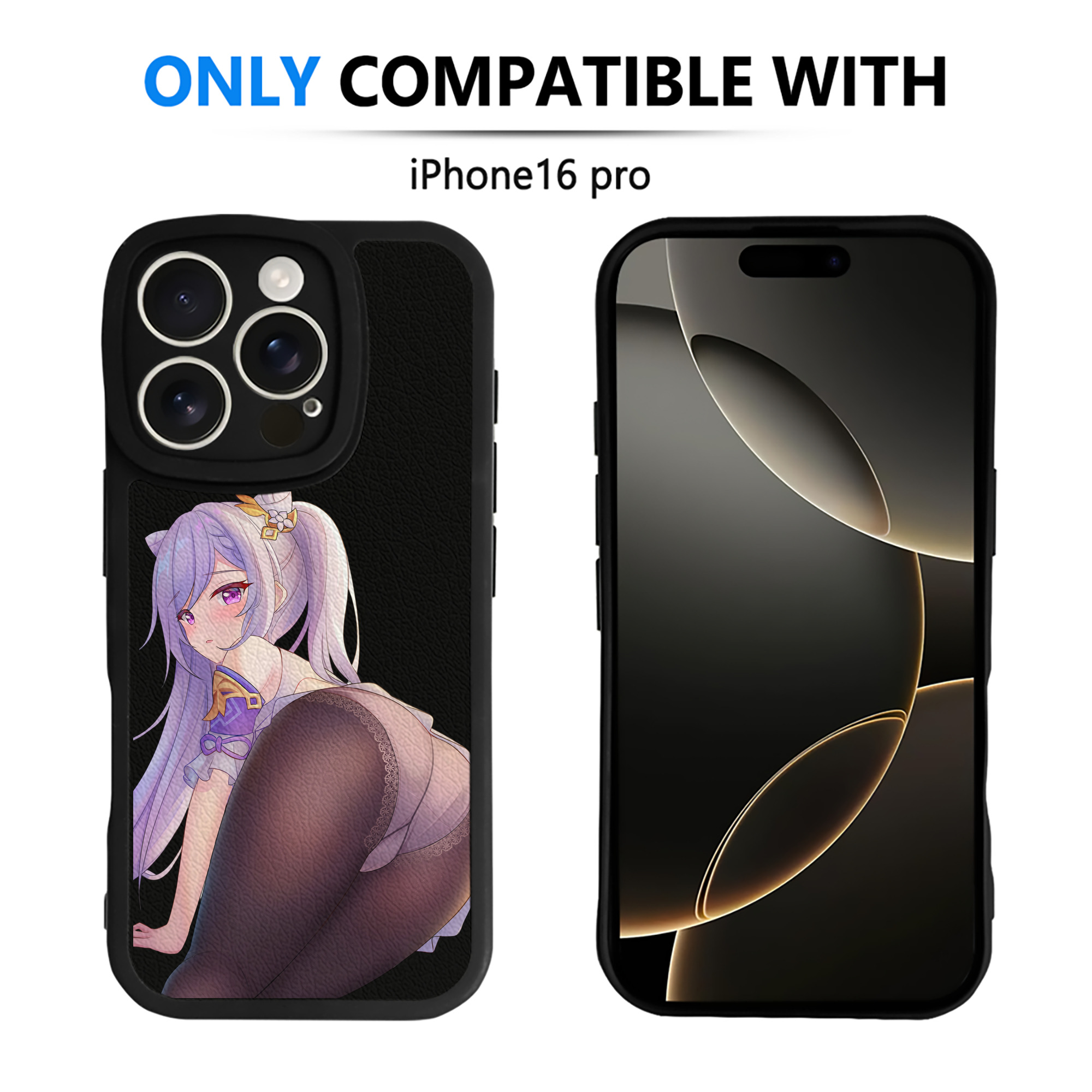 げんし神 刻晴 こくせい genshin Kokusei 【iPhone 16シリーズ対応】シリコンスマホケース（レザー調） 材質：シリコン